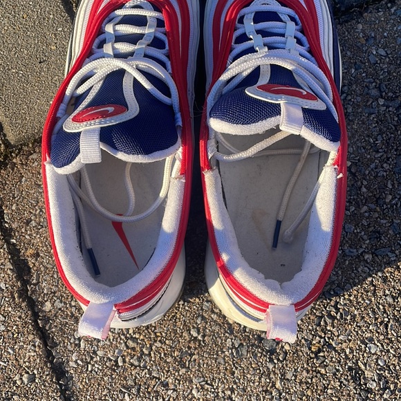 *SOLD* AUTHENTIC Nike Air Max 97 USA White, University Red, Blue - Picture 4 of 10
